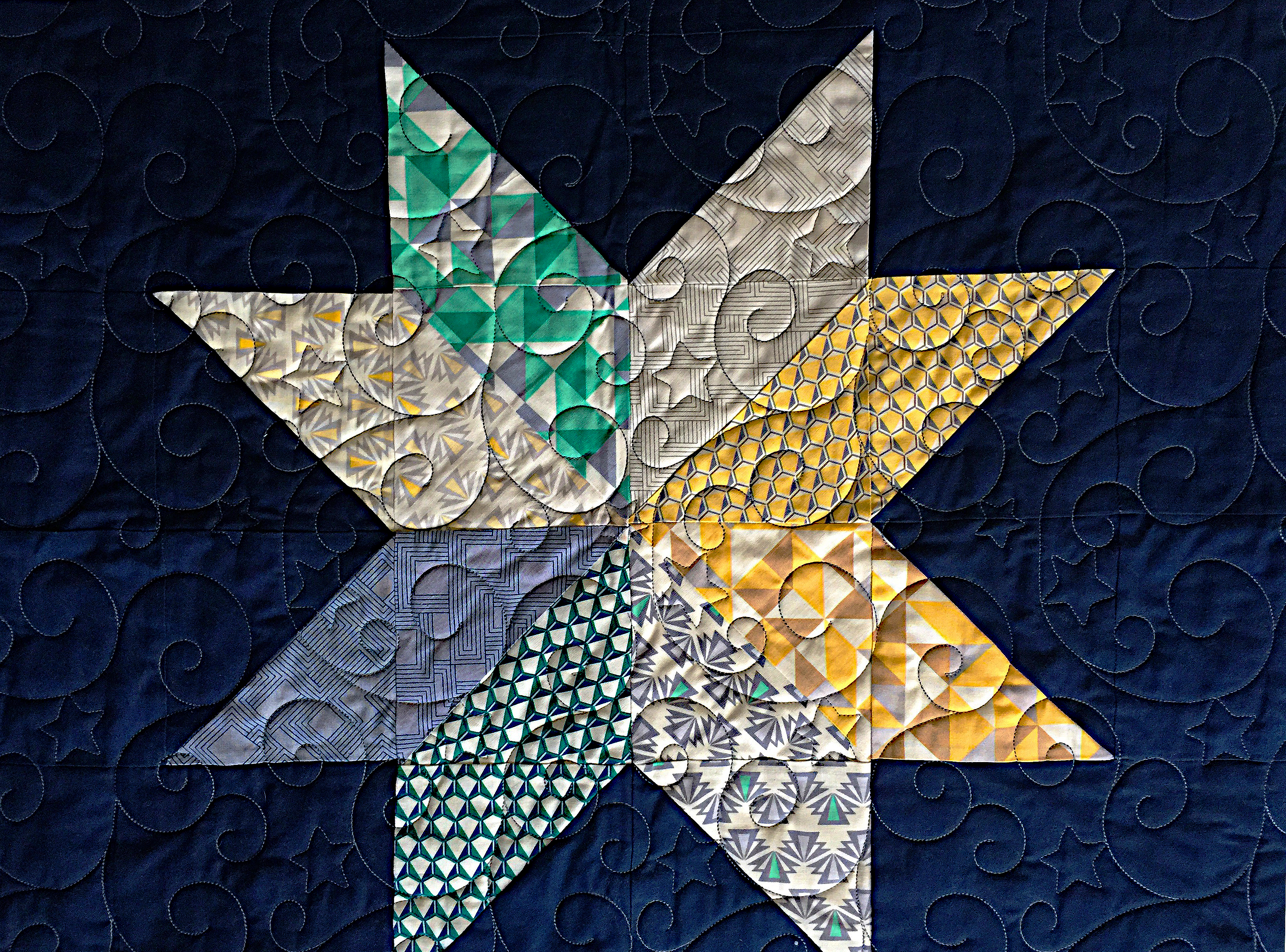 Patty's Star Quilt-Elegant Stars Design by Anne Bright