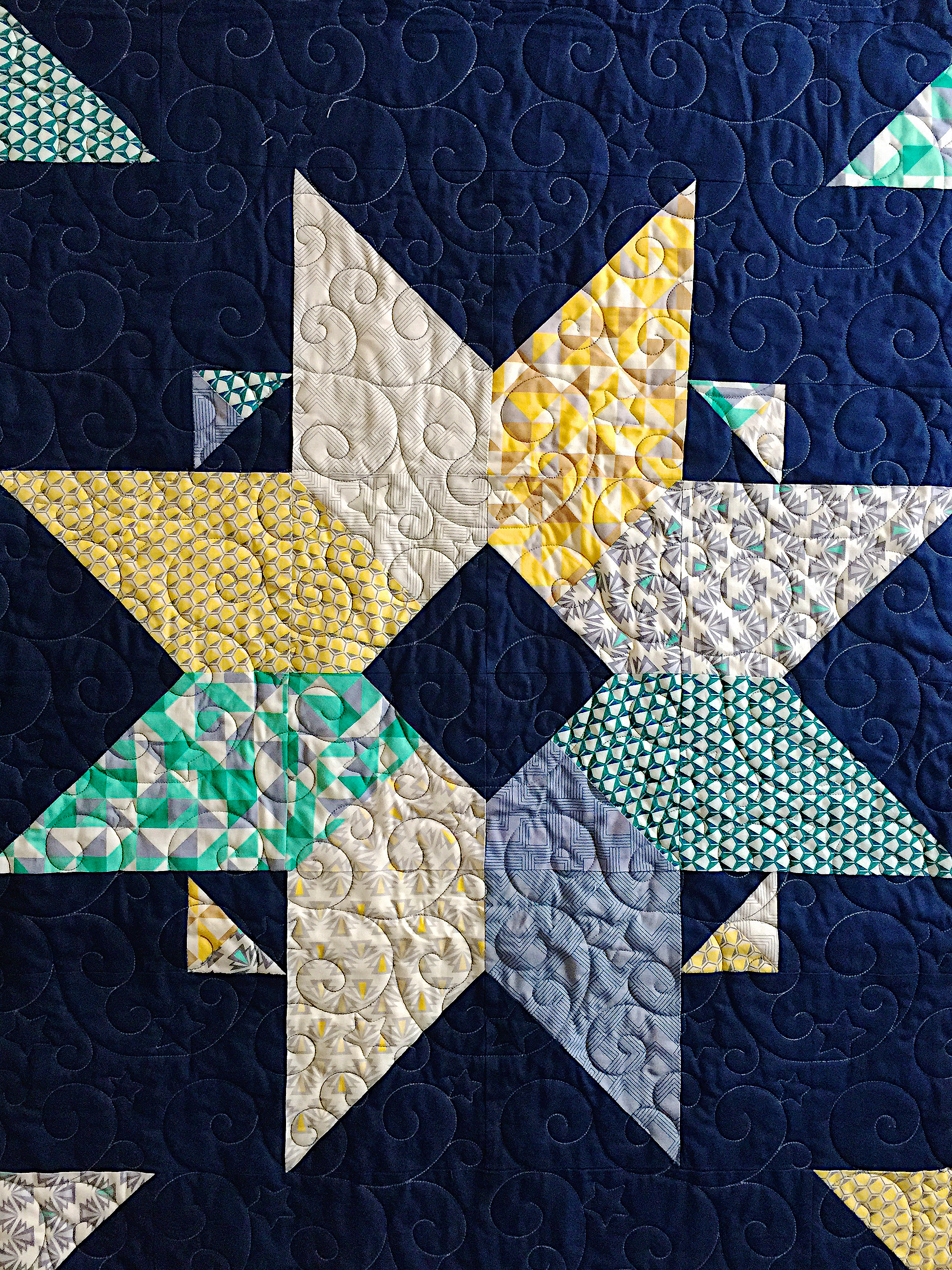 Patty's Star Quilt-Elegant Stars Design by Anne Bright