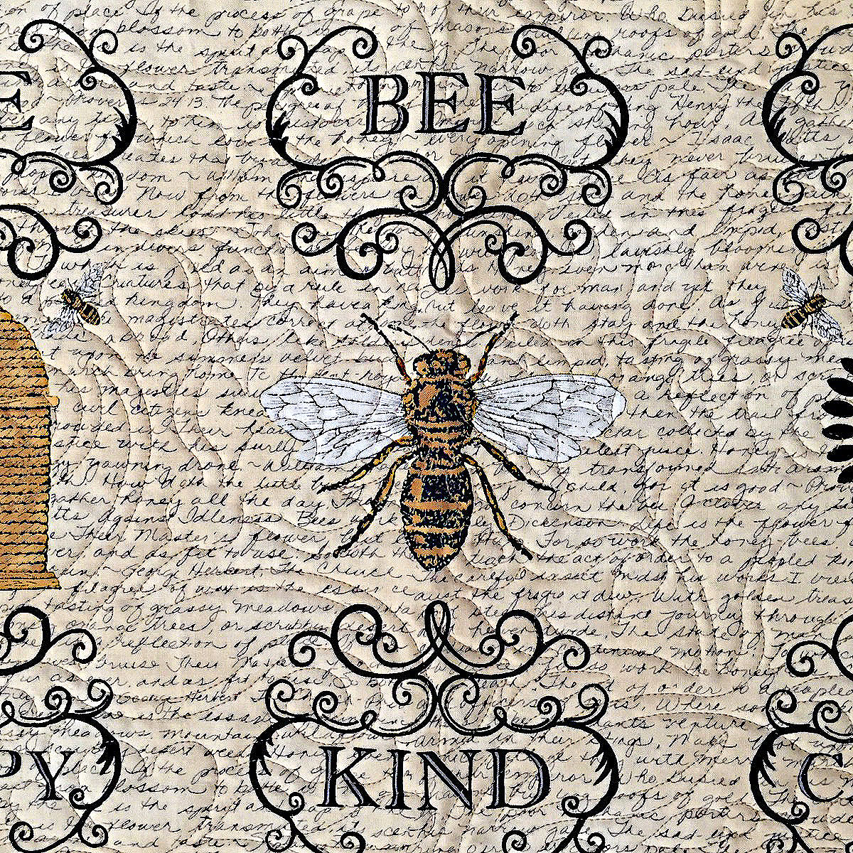 Christal's Bees-Paisley Brocade by Anne Bright